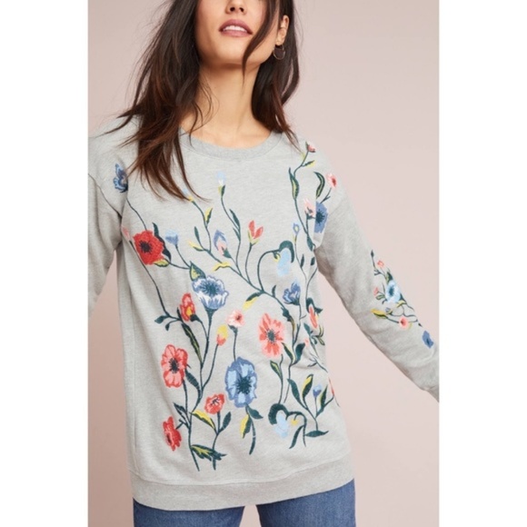 Anthropologie Sundry Embroidered Sweatshirt - Picture 2 of 8